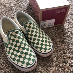 Green checkered vans
